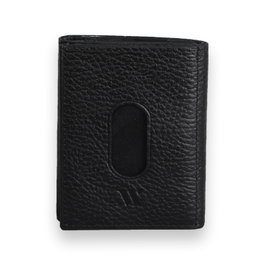 Zoozie Bags Cartera de Piel Auténtica Negra
